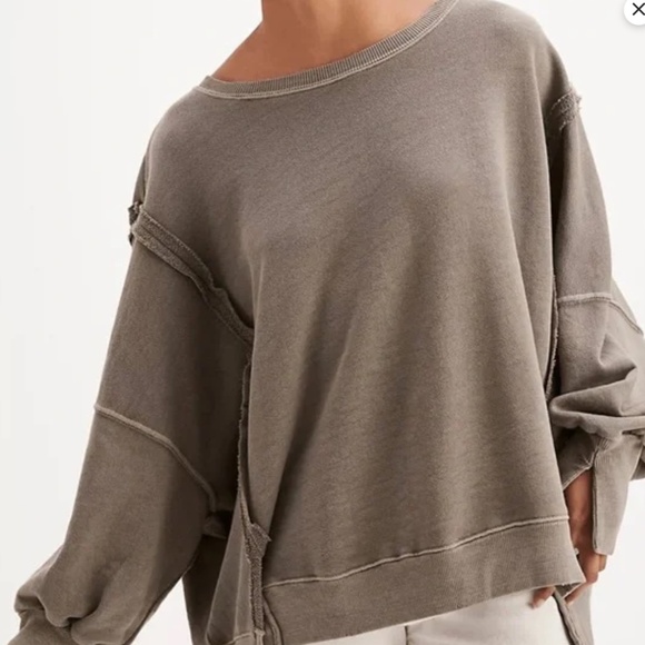 We The Free Camden Sweatshirt Tan Small NWOT - Picture 1 of 4